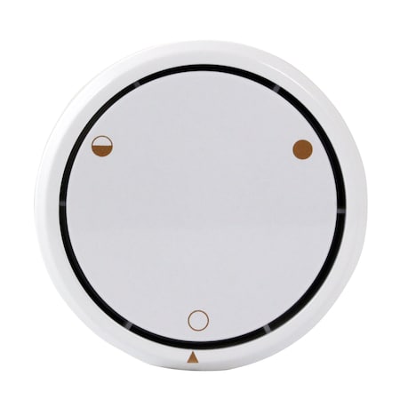 Westbrass Round Replacement, Full or Partial Closing Metal Overflow in White D493CHM-50